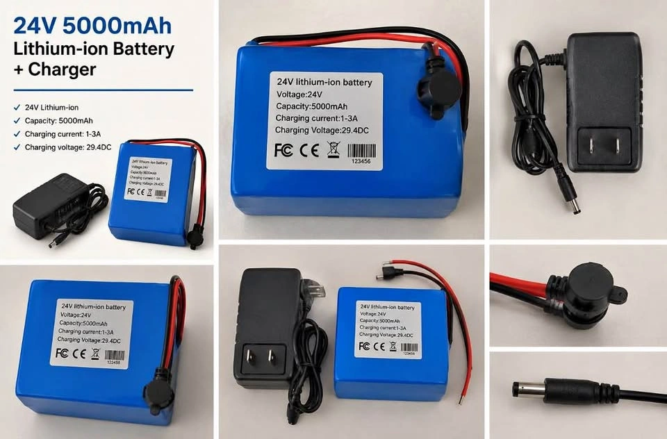 Brand New 24V 5000mAh Lithium-Ion Battery + Charger Included
