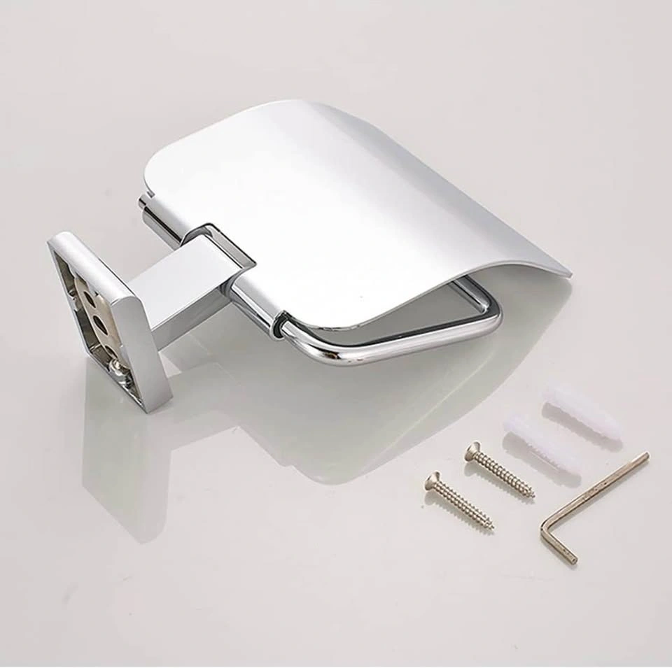 New SUS 304 Stainless Steel Toilet Paper Holder with Cover - photo 2