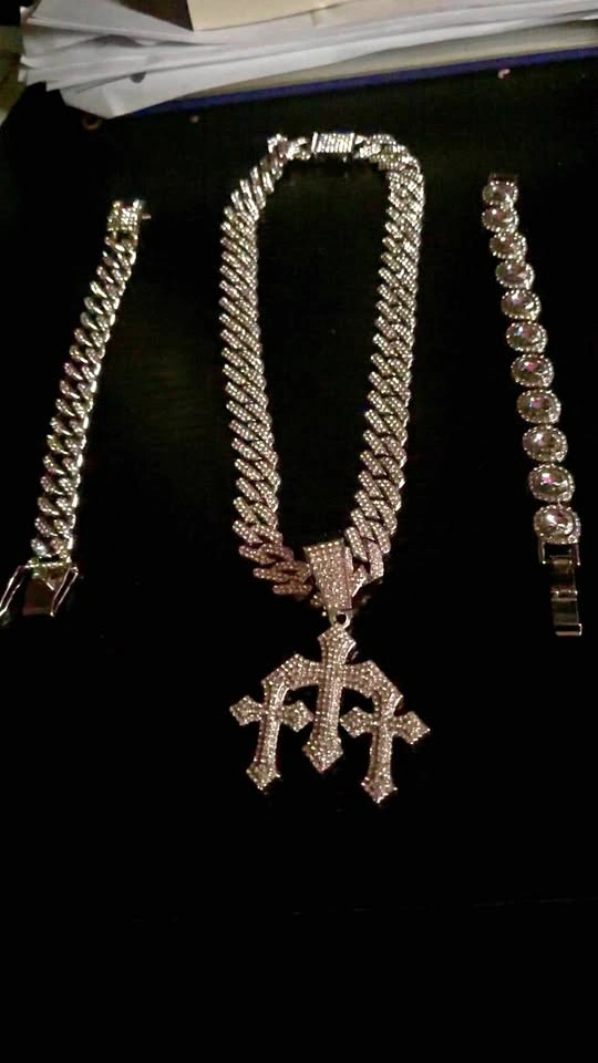Iced Out Cuban Link Chain & Bracelet