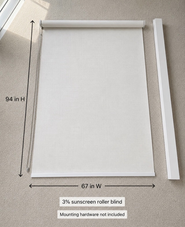 Large Roller Blinds / Solar Shades – 3 Pieces - photo 3