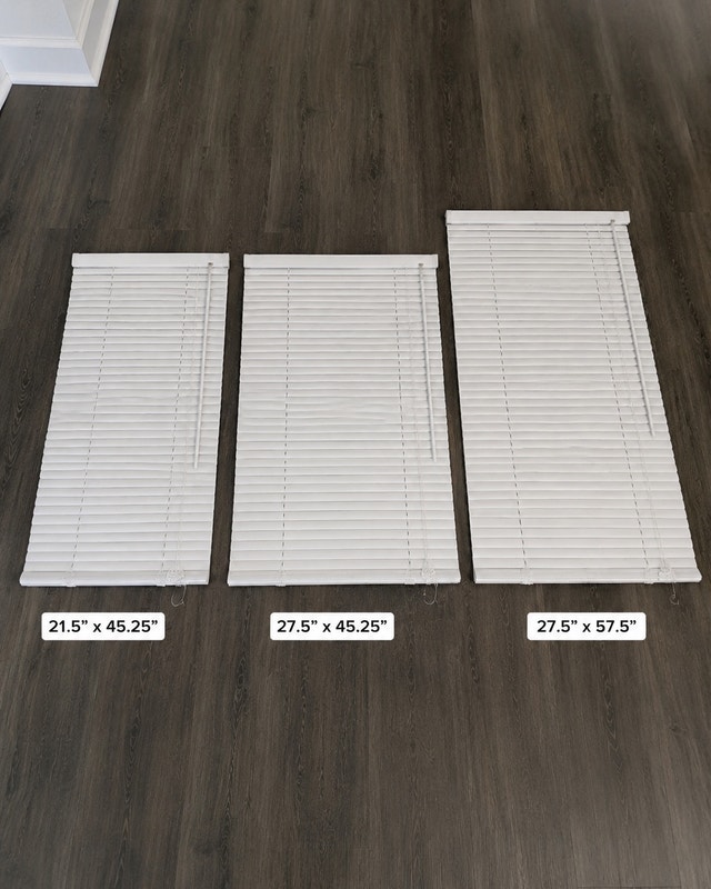 3x White Venetian Blinds with complete Hardware