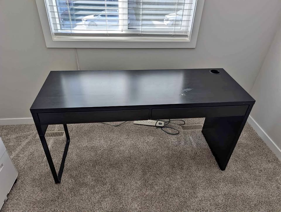 Black ikea desk