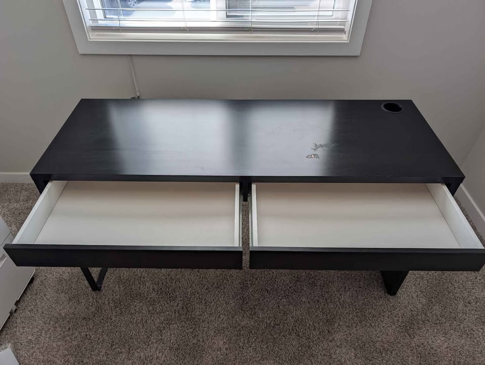 Black ikea desk - photo 4