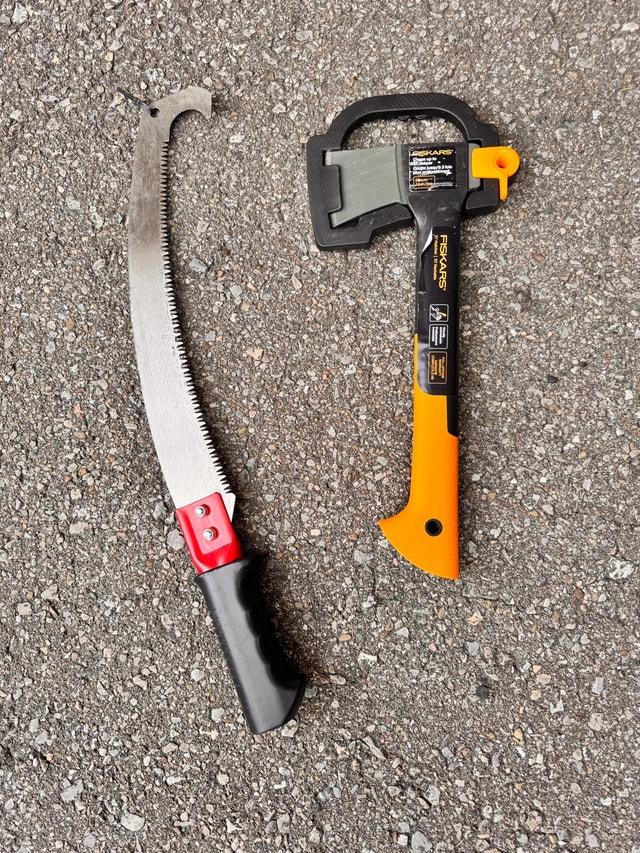 Fiskars Hatchet and Pruning Saw