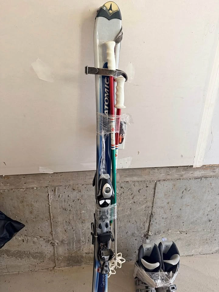 Atomic Skis with Salomon Bindings, Poles, and Boots