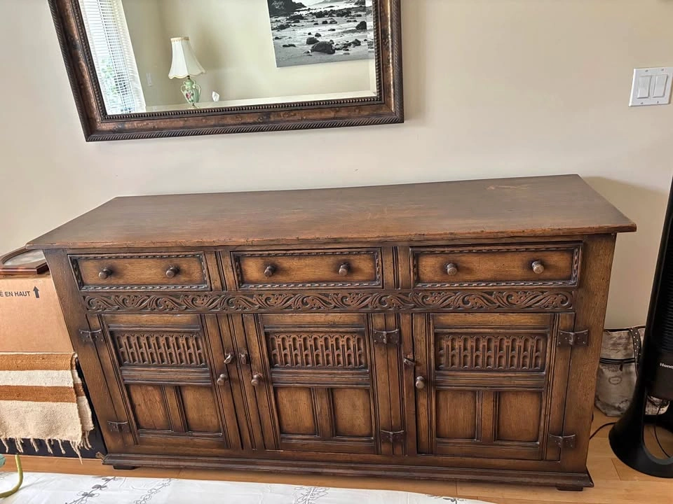 Jacobean-style Carved Oak Sideboard