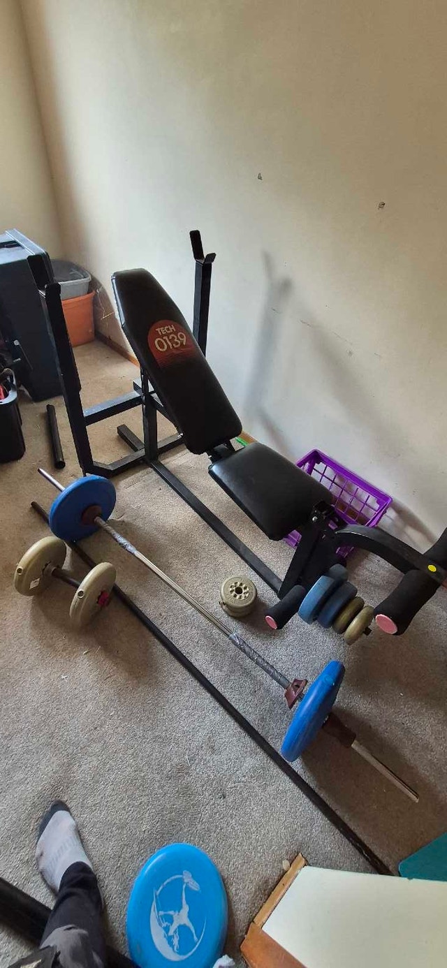 Weight bench and weights
