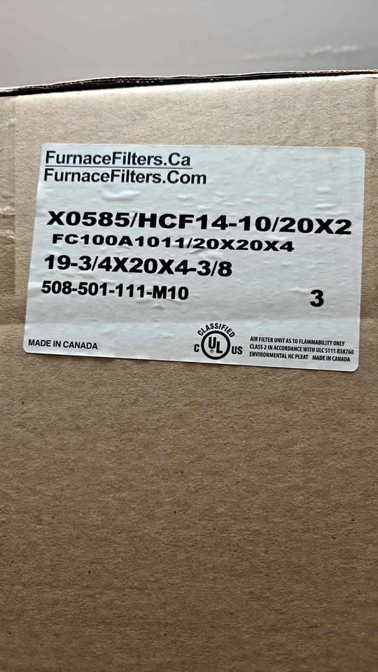 Two 20x20x5 Furnace Filters