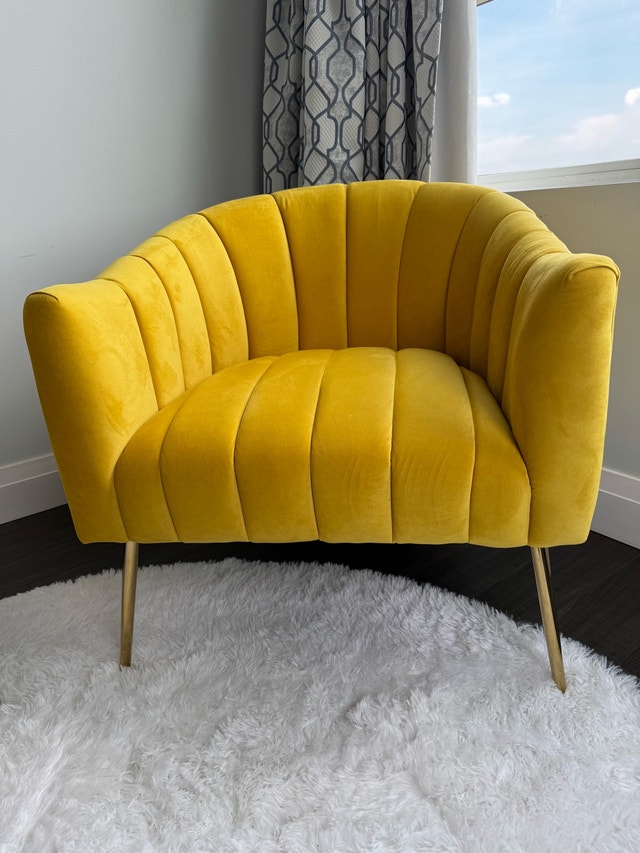 Oversized Accent Chair + coffee table + rug set - photo 5