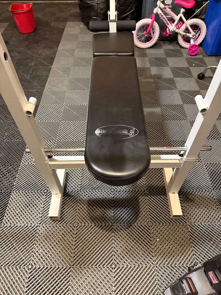 Free Spirit Weight Bench with Barbell and Weights - photo 4