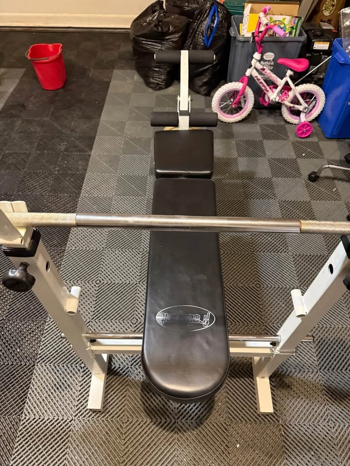 Free Spirit Weight Bench with Barbell and Weights - photo 5