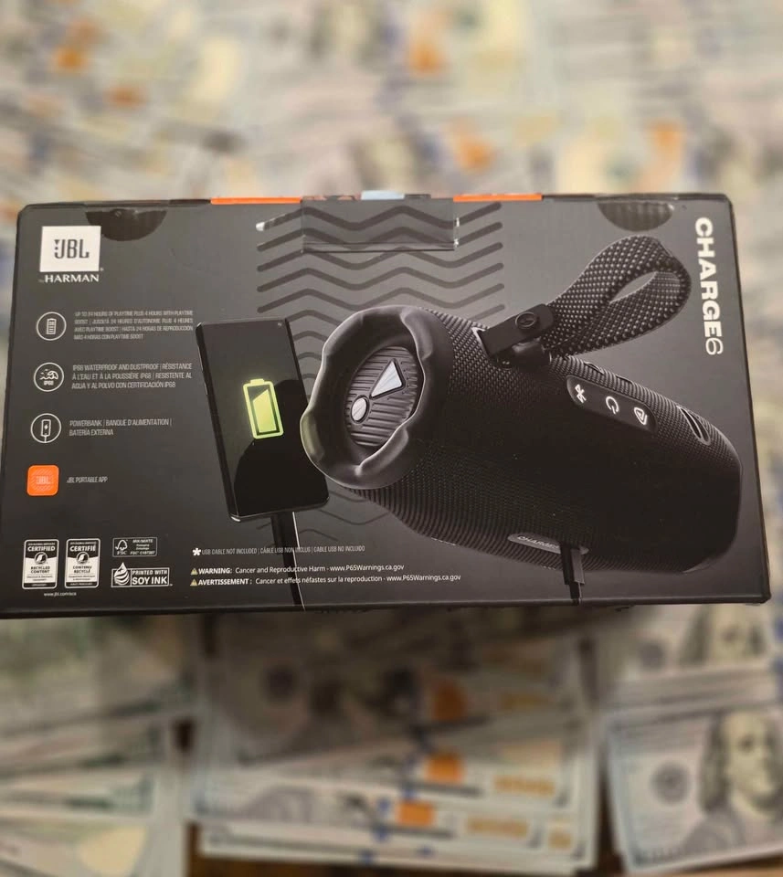 New unopened bluetooth speaker JBL Charge 6 . Black - photo 2