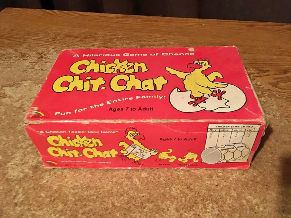 VINTAGE CHICKEN CHIT CHAT TOSSIN DICE GAME 1981