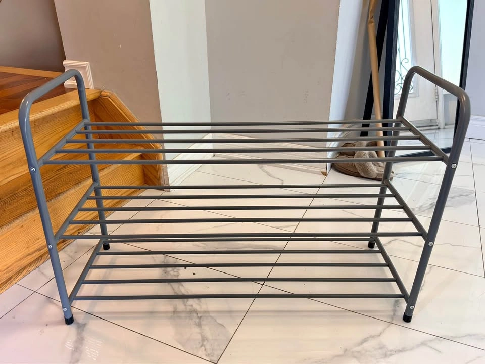 3 Tier Grey Shoe Rack
