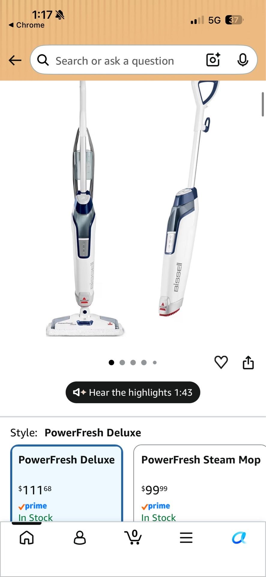 Bisselle Powerfresh Deluxe Steam Mop - photo 3