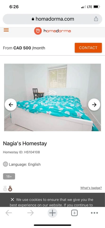 Private room for rent
