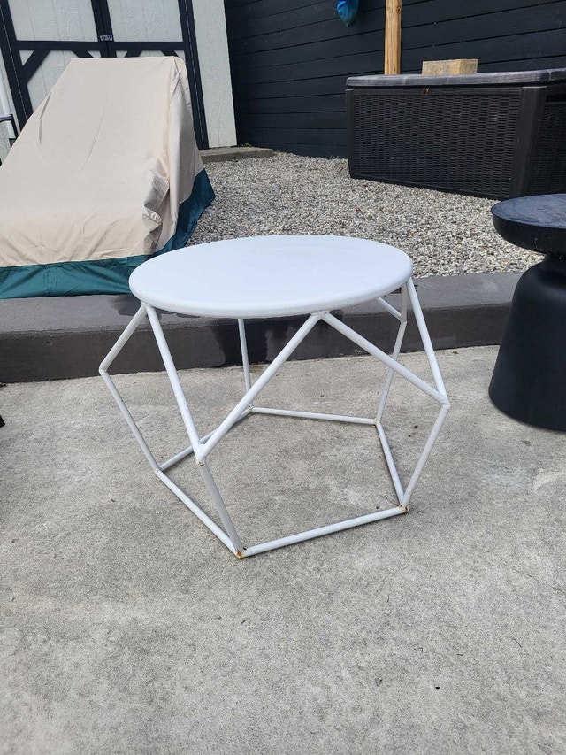 Geometric Metal Side Table