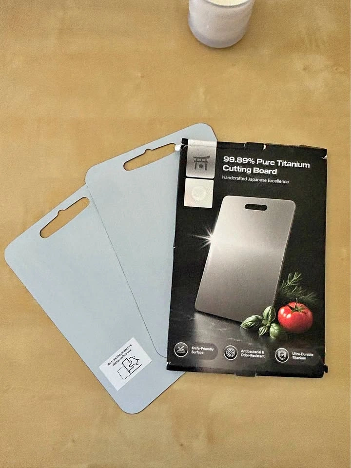 Set of 2 New Titanium Cutting Boards (11.4 x 7.87 in)