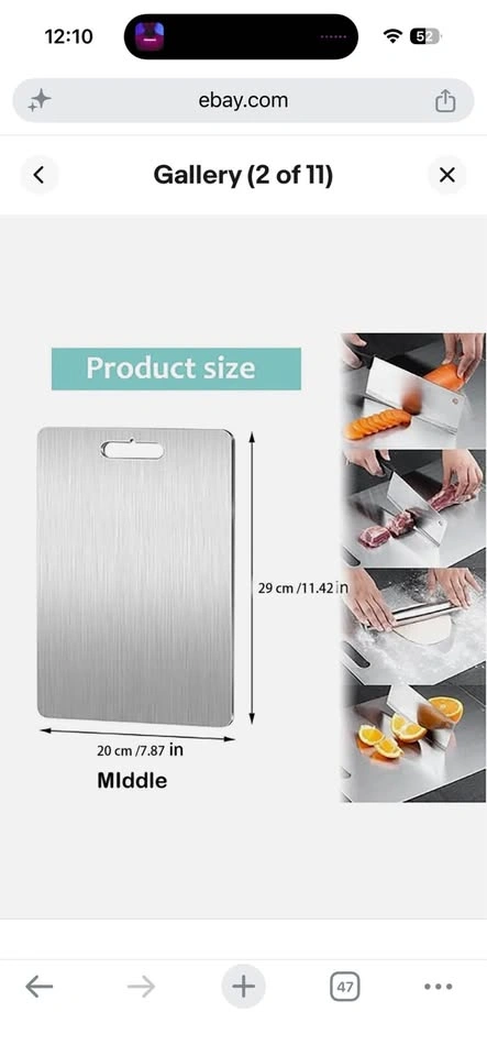 Set of 2 New Titanium Cutting Boards (11.4 x 7.87 in) - photo 4