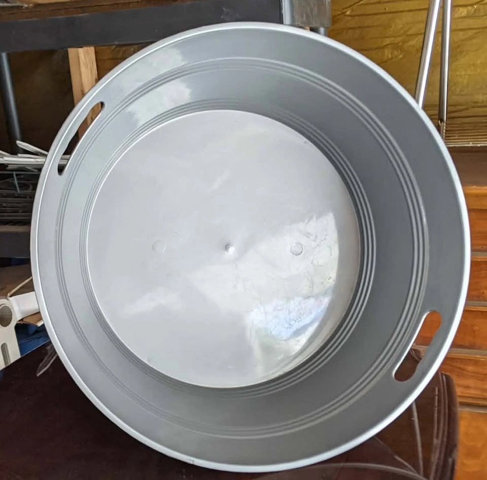 PLASTIC WASHTUB WITH HANDLES GRAY 20" X 7" - photo 2