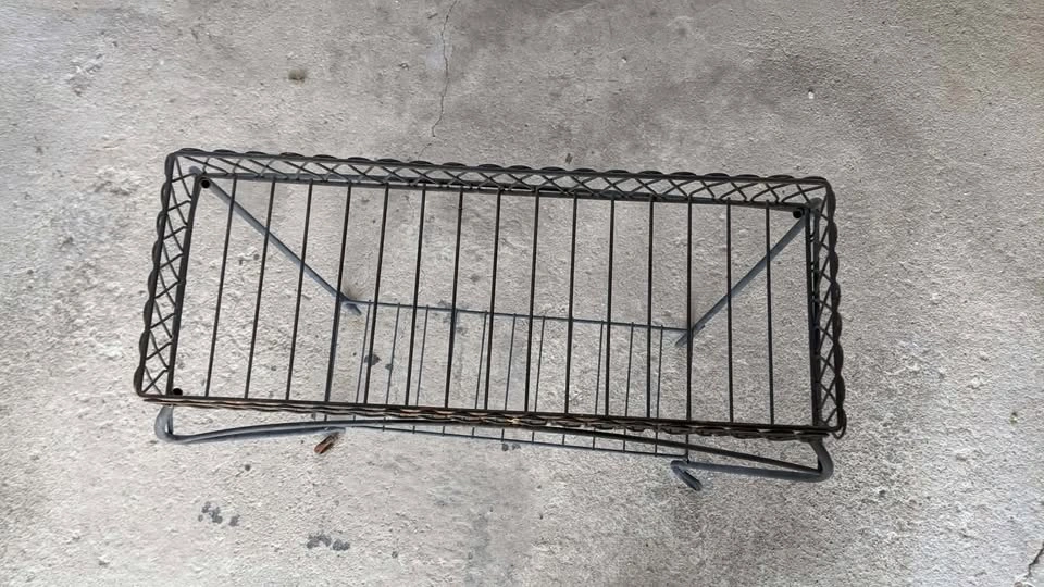 METAL PLANT STAND BASKET TOP SHELF BOTTOM - photo 2