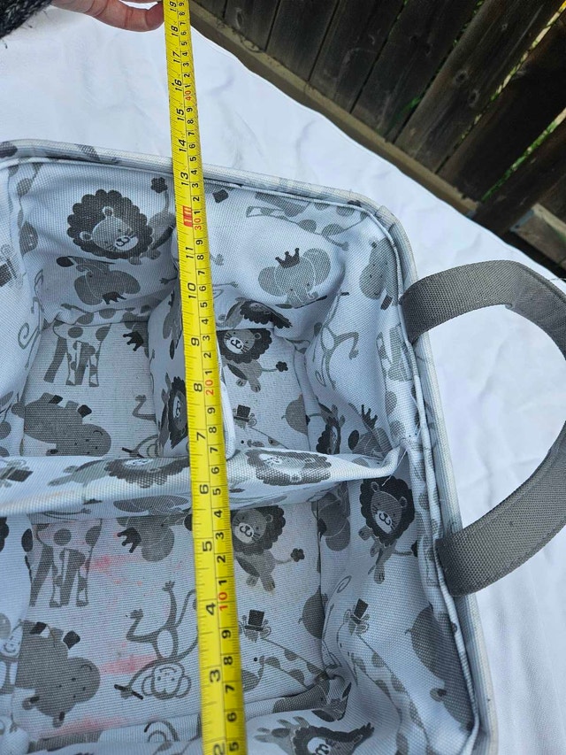 Baby Animal Print Diaper Caddy Storage Basket - photo 3