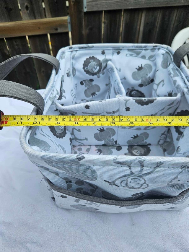 Baby Animal Print Diaper Caddy Storage Basket - photo 4