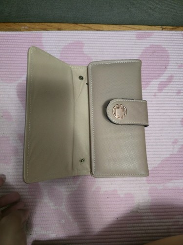 Beige Women’s Wallet Solid Snap Closure with Logo Theme - photo 3