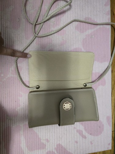 Beige Women’s Wallet Solid Snap Closure with Logo Theme - photo 5