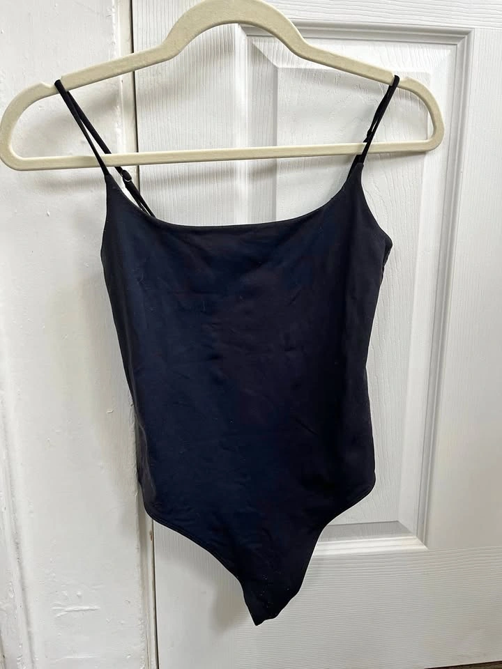 Babaton Black Thong Bodysuit