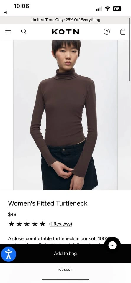 KOTN fitted turtleneck brand new - photo 3