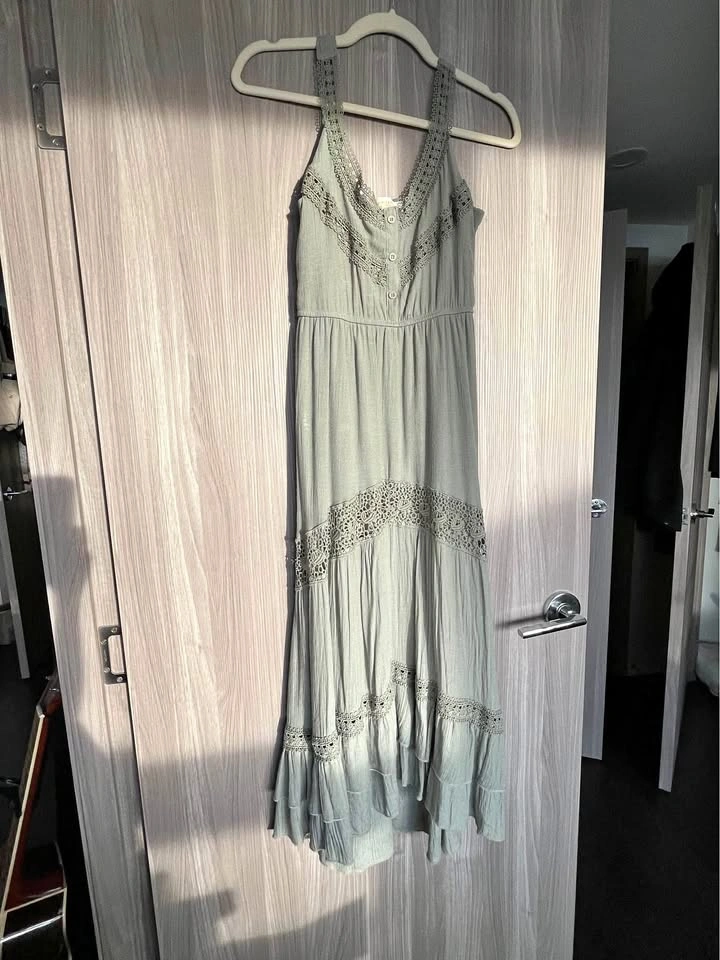 sage green maxi dress