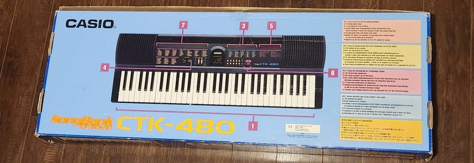 Vintage Casio CTK-480 Piano Keyboard, New Open Box - photo 4