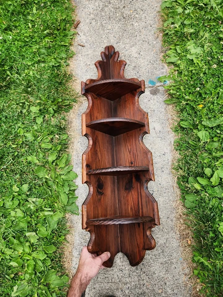 Solid Wood 4-tier Corner Shelf - photo 3