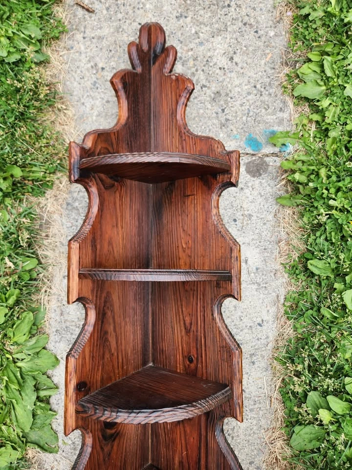 Solid Wood 4-tier Corner Shelf - photo 4