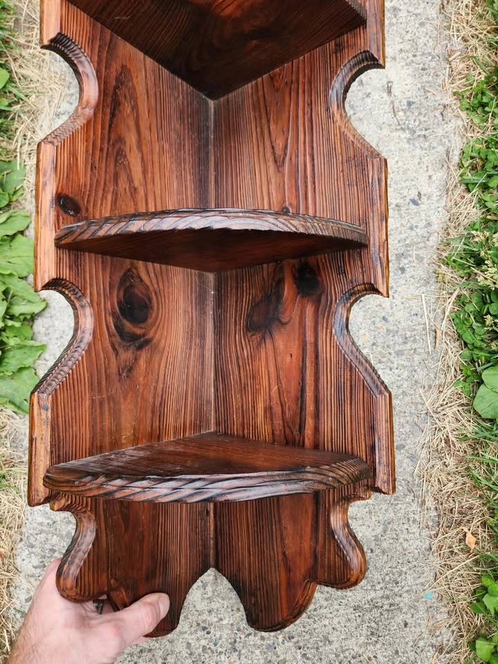 Solid Wood 4-tier Corner Shelf - photo 5