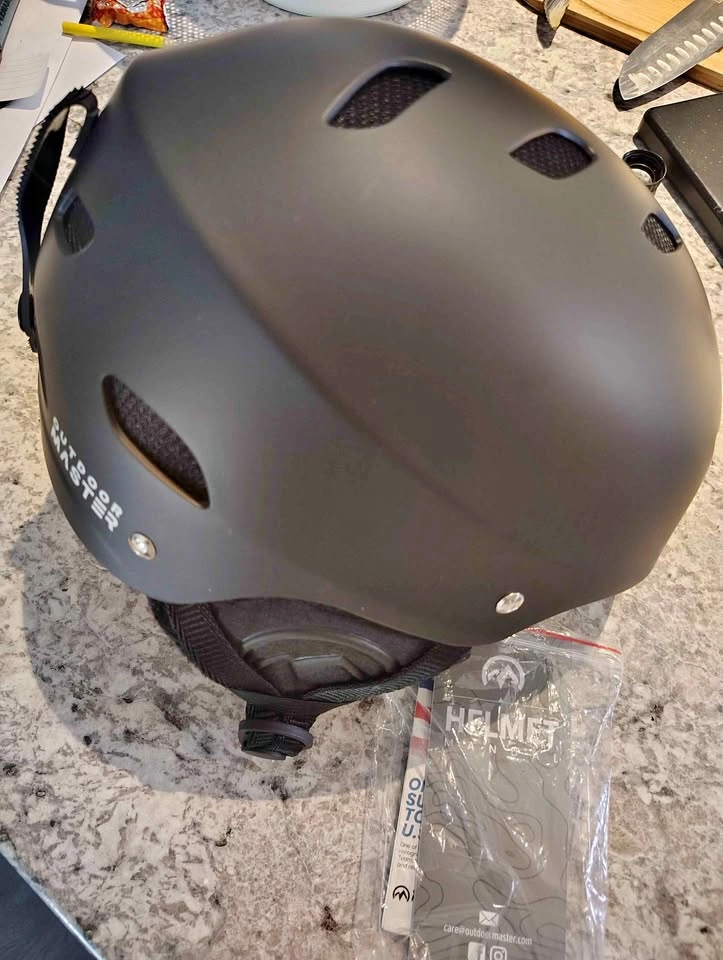 NEW OutdoorMaster Snow Helmet - Matte Black - Size L