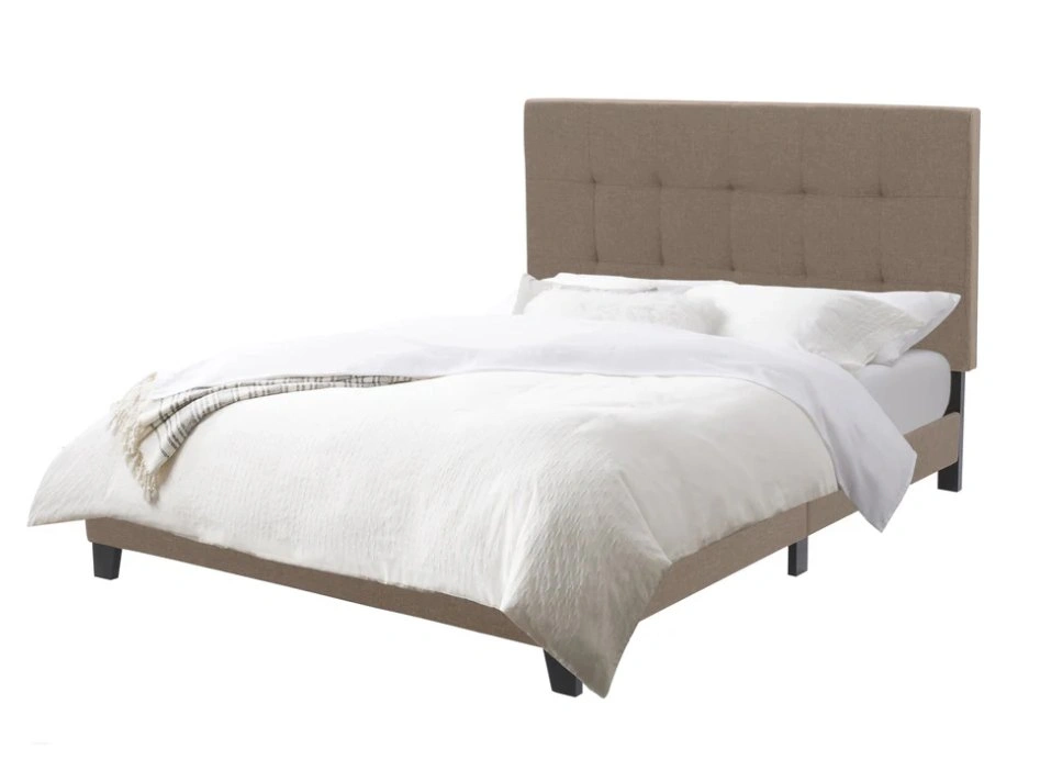 Warm Stone Tufted Double Fabric Bed - photo 5