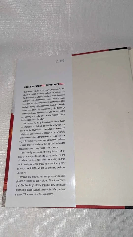 Cell by Stephen King 1st edition, 1st printing - photo 3