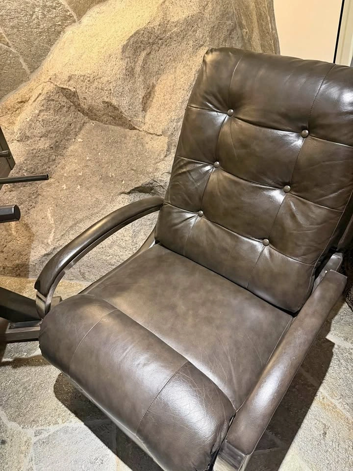 Designer Leather LAZY boy rocking recliner