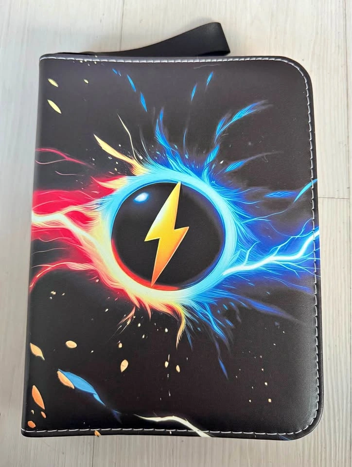 Filled Pokémon card binder