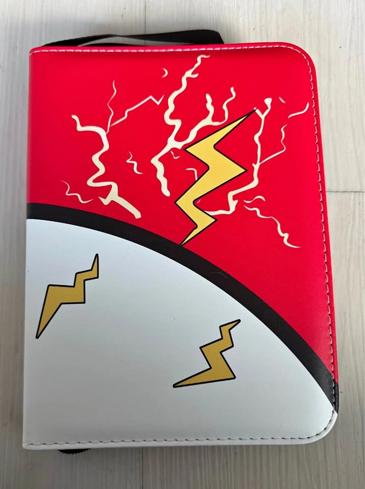 Filled Pokémon card binder