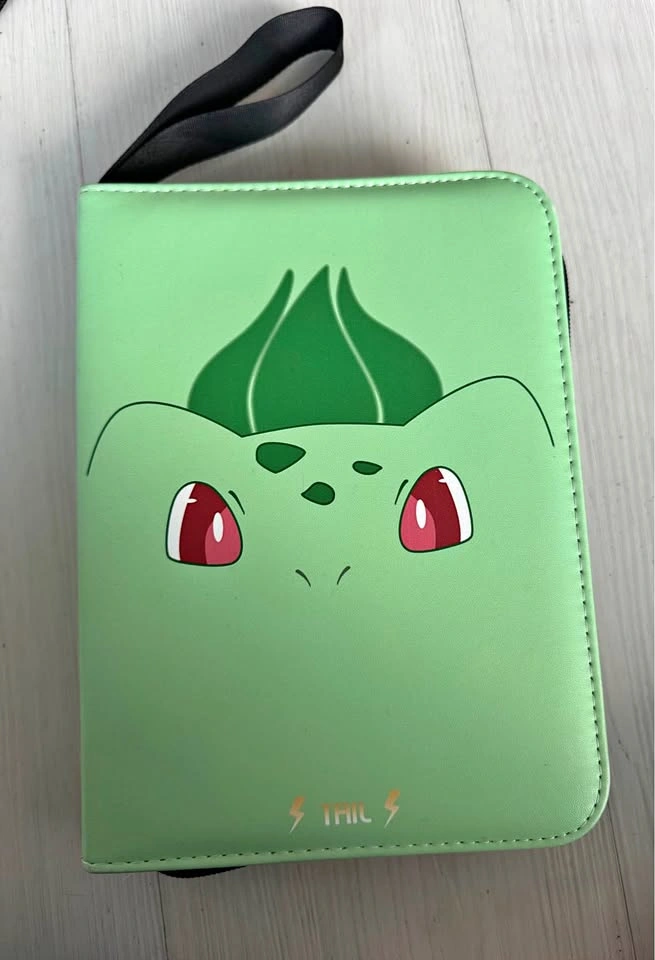 Filled Pokémon card binder