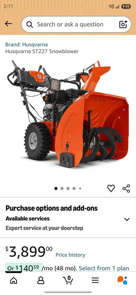 Husqvarna ST227P Snow Blower - photo 4