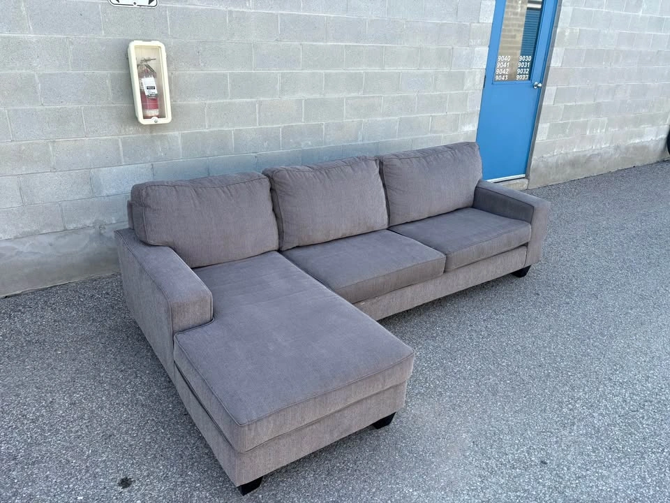 Modern Grey Sectional Sofa with Chaise - photo 2