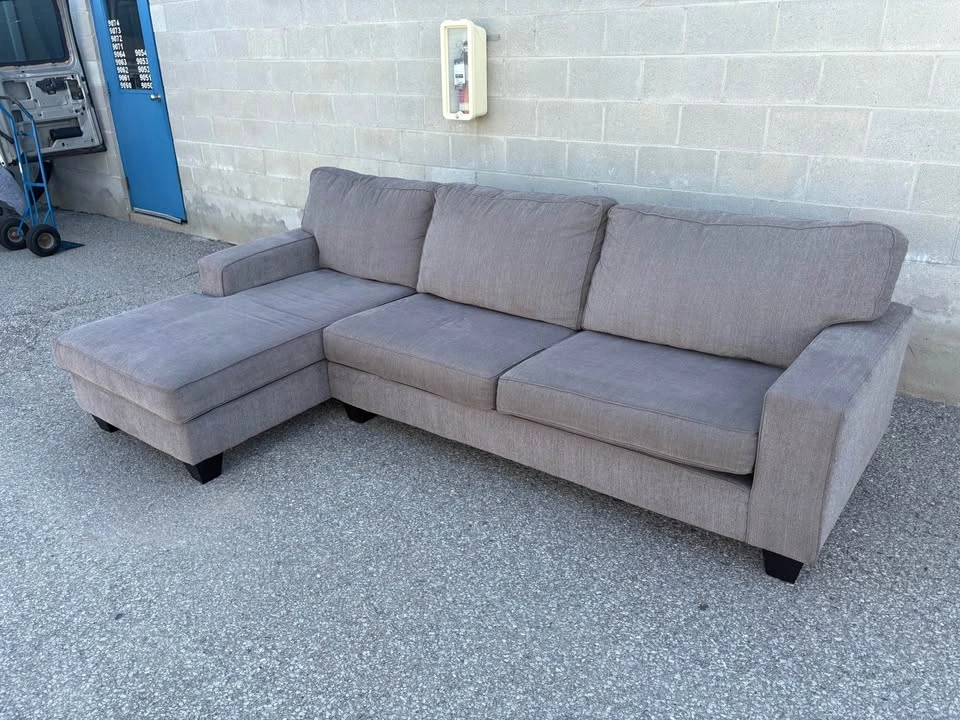 Modern Grey Sectional Sofa with Chaise - photo 3
