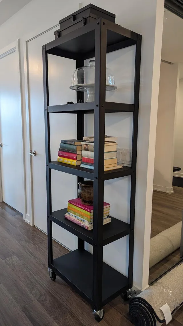 Crate & Barrel Rolling Kitchen Shelving Unit thumbnail