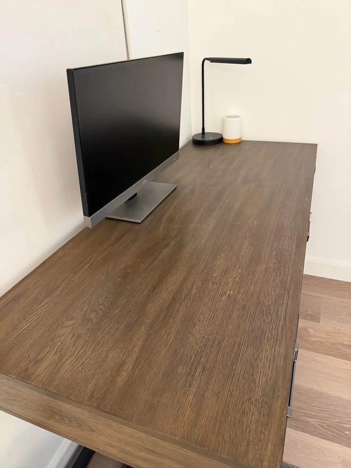 Modern Wood and Metal Desk with Drawers - photo 3