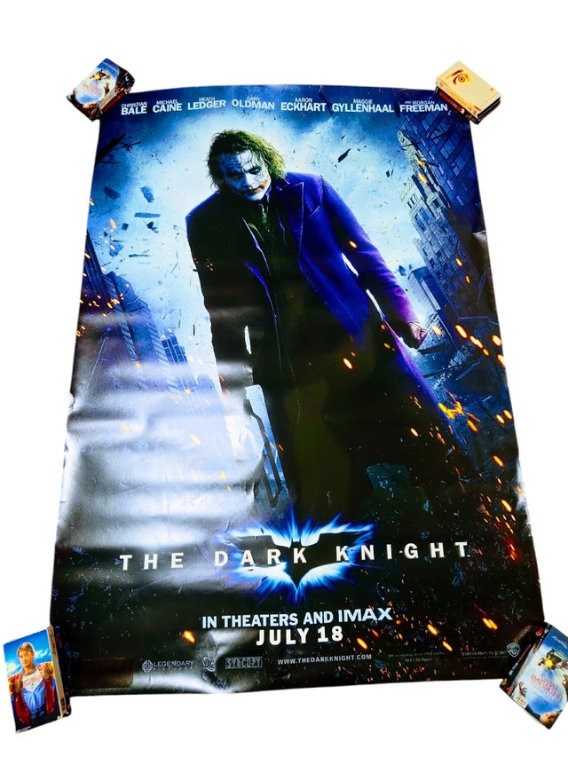 2008 Rare Dark Knight Joker Movie Theater Poster