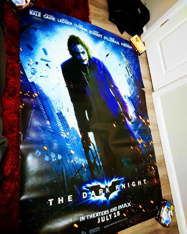 2008 Rare Dark Knight Joker Movie Theater Poster - photo 2